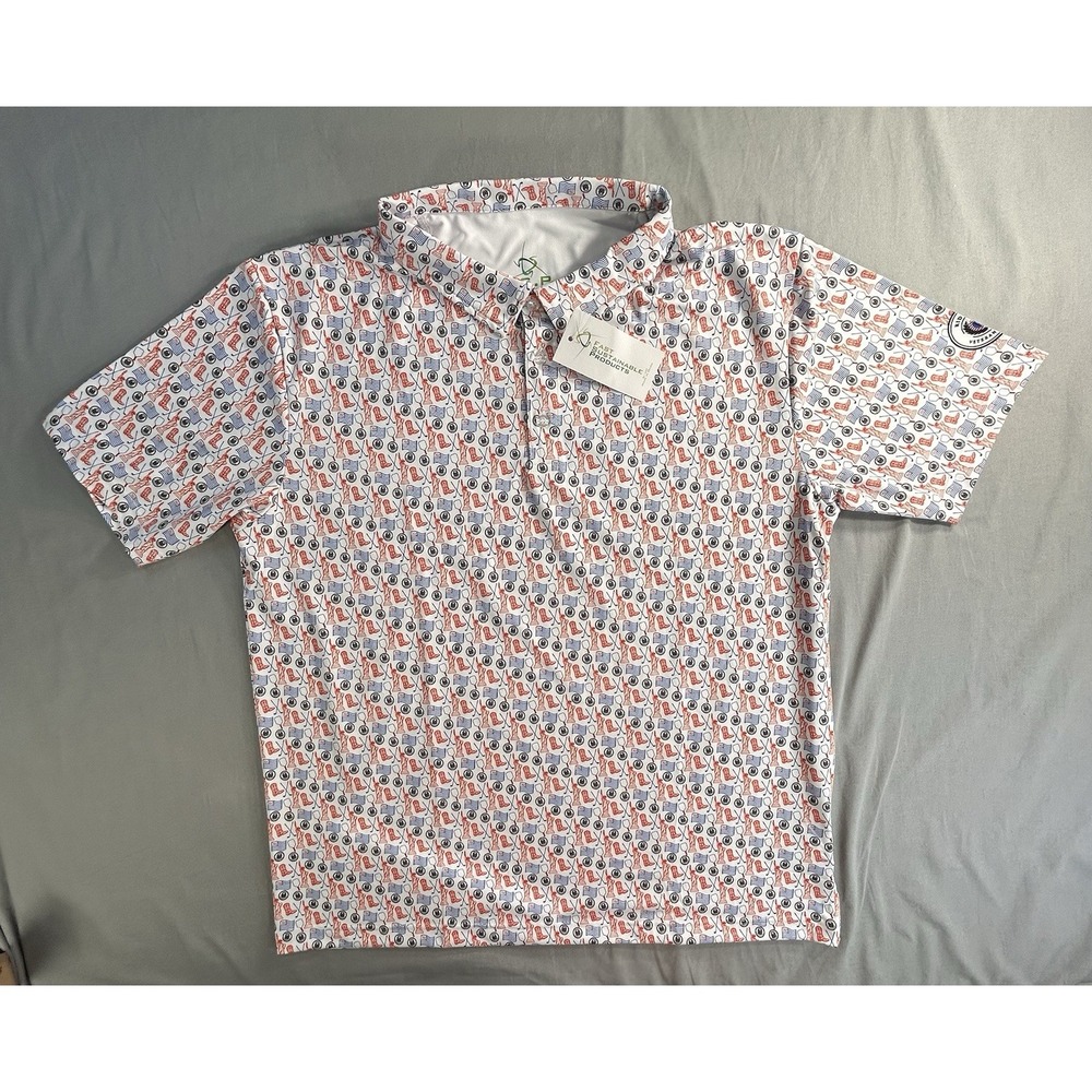 FSP Golf Polo Shirt Men's Large Veterans America‎ Cowboys